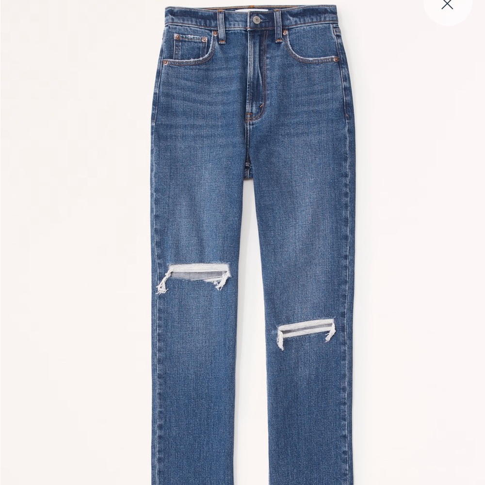 Abercrombie The Ankle Straight Ultra High Rise Jeans size 26/4 extra short